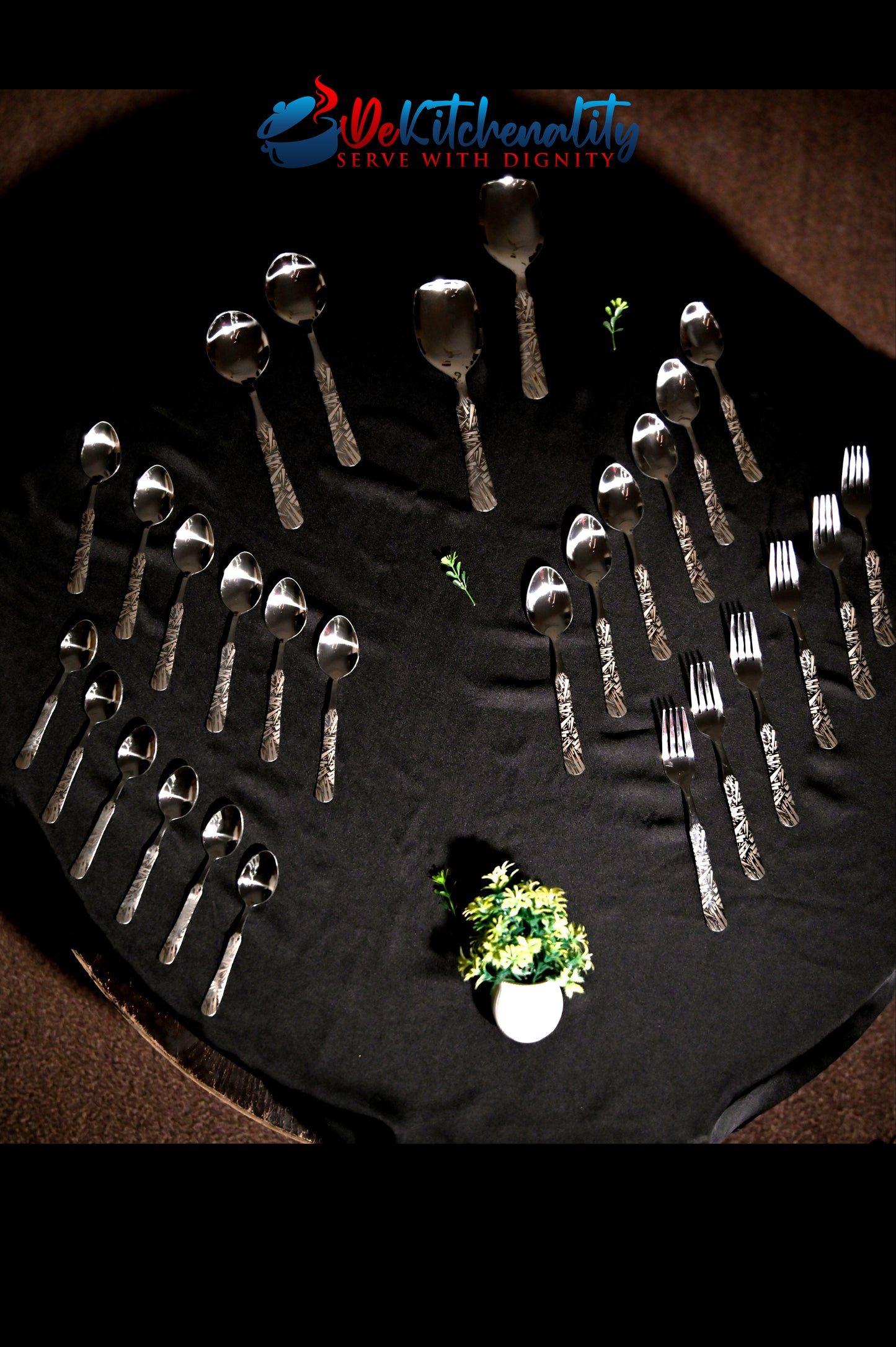 stainless steel cutlery set laser print