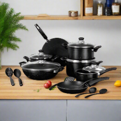 Sonex Galaxy Marble 18Pcs Cookware Set – Complete Kitchen Upgrade