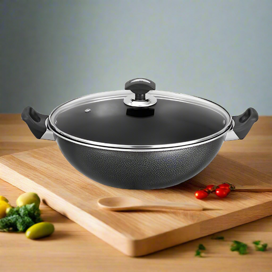 Sonex Non-Stick Cooking Wok - Perfect for Pakistani & Asian Cuisine