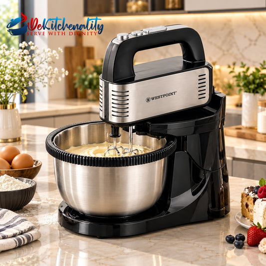 Westpoint WF-9827 Deluxe Stand Mixer | 4L Bowl | 5-Speed + Turbo | Removable Hand Mixer