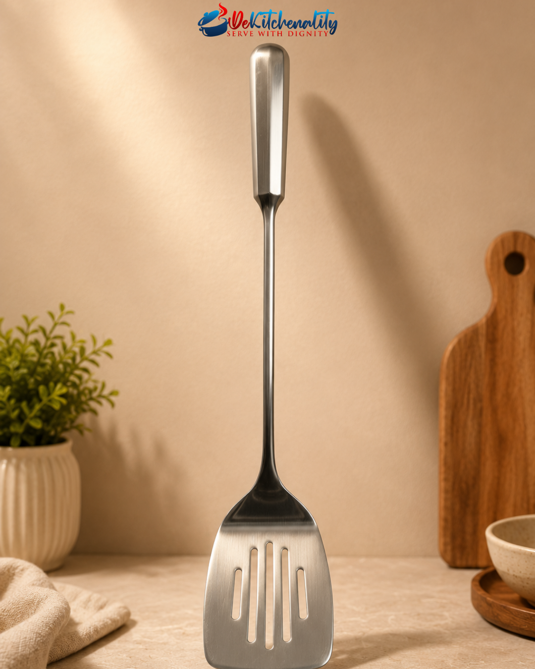 4-Piece Stainless Steel Rod Cooking Spoon Set – Premium Kitchen Utensils