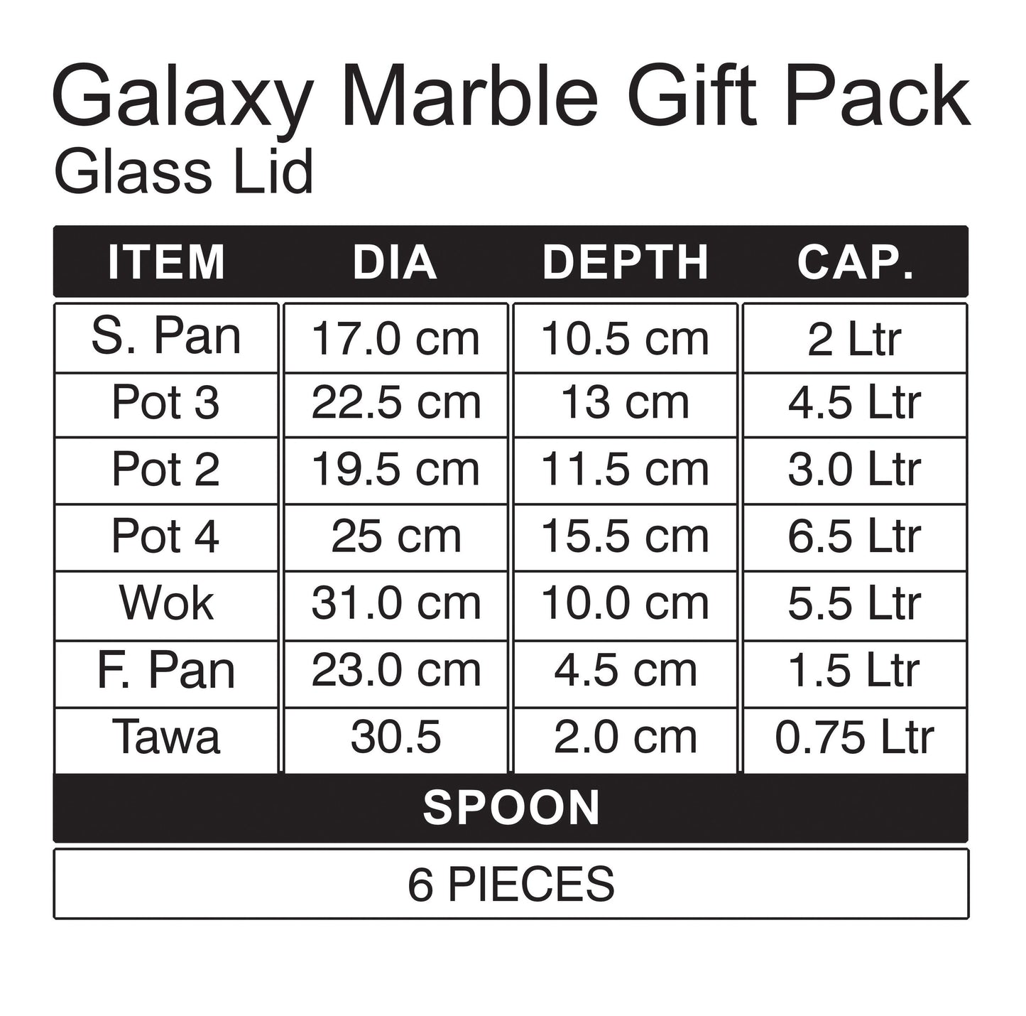 Galaxy Marble 18Pcs Gift Pack - Glass Lid