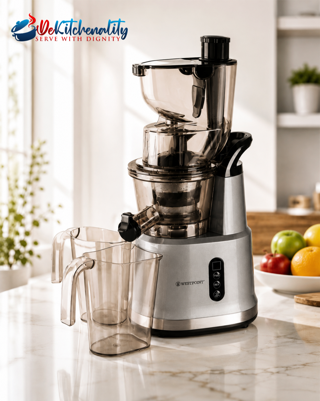 Westpoint WF-5165 Versatile Slow Juicer Fruits Vegetables Leafy Greens Pakistan