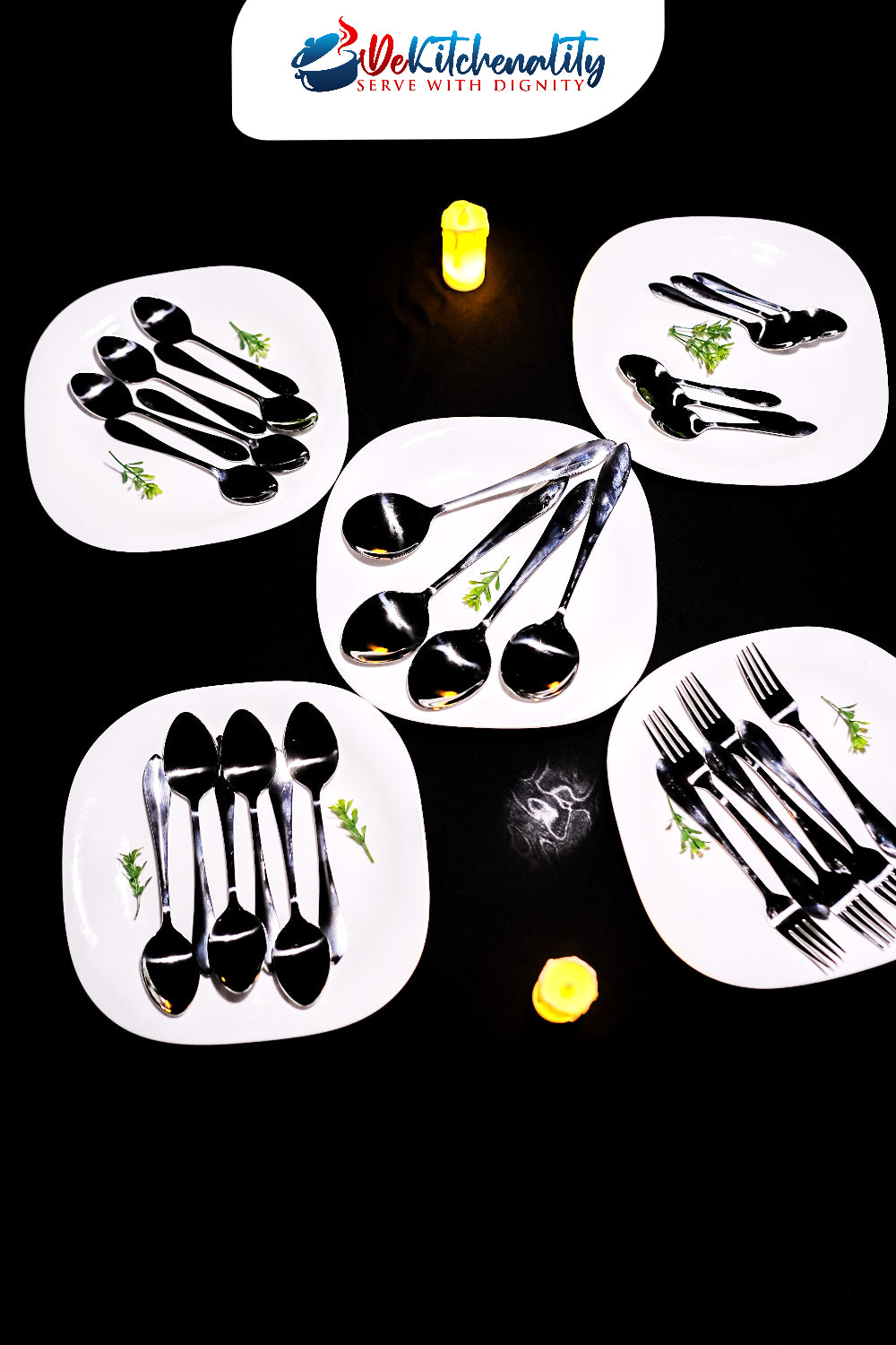 Stainless Steel Cutlery Set Heavy Gauge Mirror Polish – Dekitchenality Pakistan