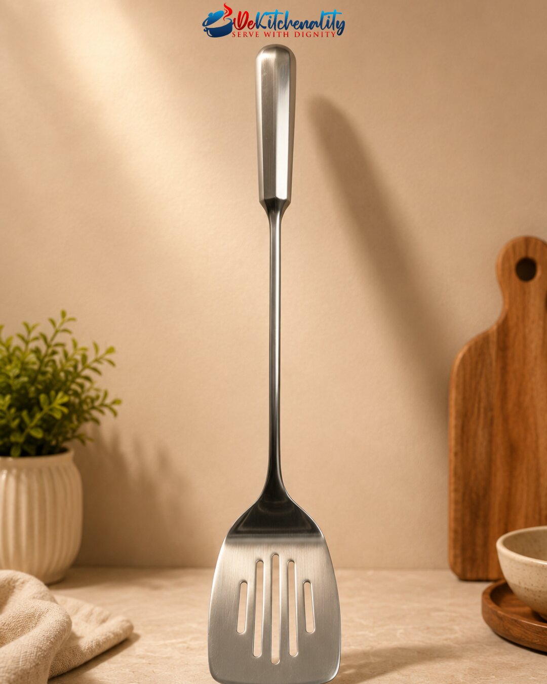 4-Piece Stainless Steel Rod Cooking Spoon Set – Premium Kitchen Utensils