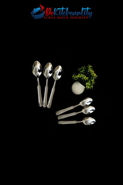 31-Piece Stainless Steel Cutlery Set with Stand – Laser Printed Serves 6