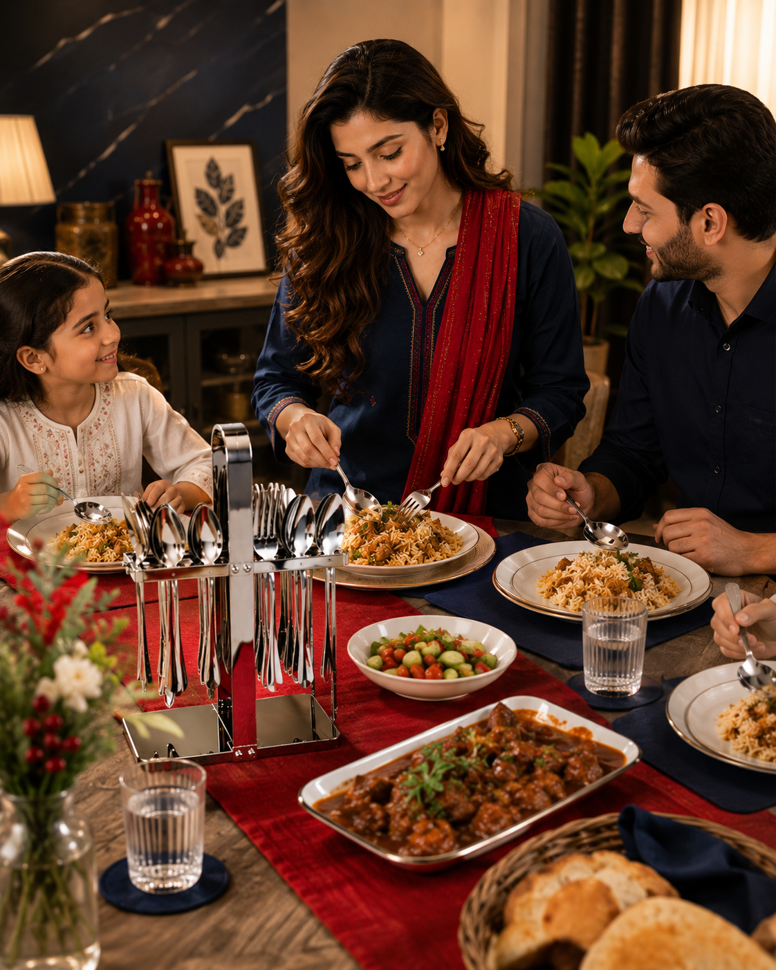 Premium Stainless Steel 29 Piece Cutlery Set Pakistani Family Dining Wedding Gift COD Pakistan