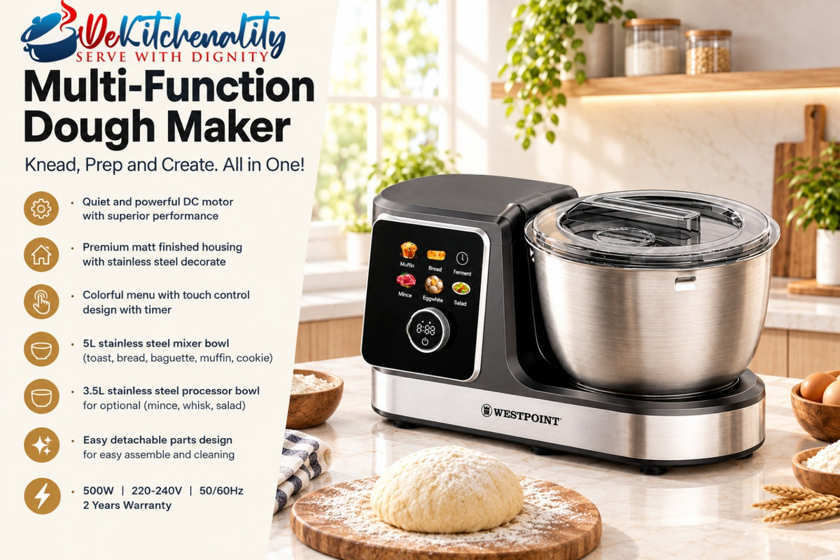 Westpoint WF-3618 Deluxe Multi-Function Dough Maker 5L Bowl Touch Control Pakistan