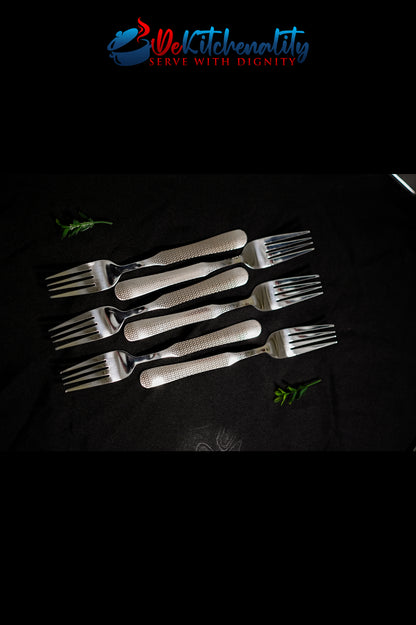 31-Piece Stainless Steel Cutlery Set with Stand – Laser Printed Serves 6