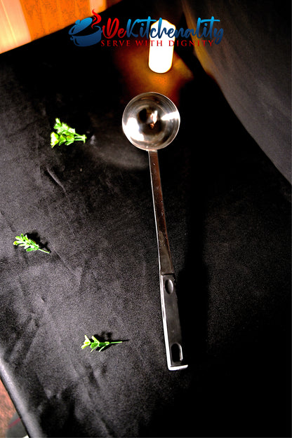 4-Piece Stainless Steel Cooking Spoon Set – Black Handle Durable Kitchen Set