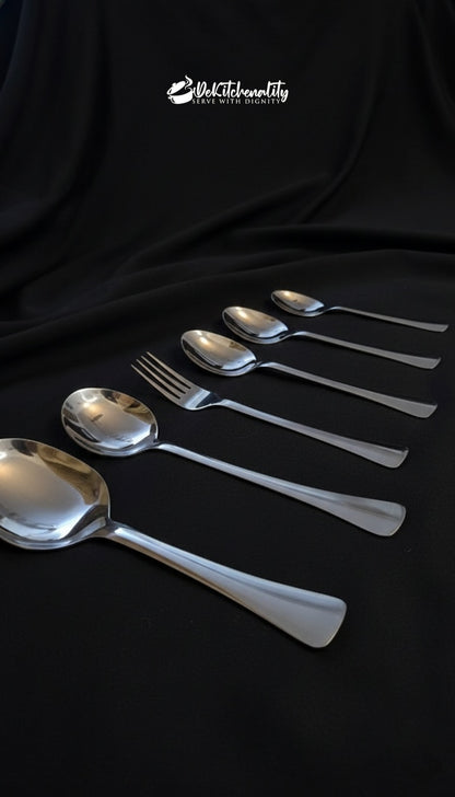 Stainless Steel 28 pcs Cutlery Set (6-Piece Serving) | Mirror Polish Spoons & Forks