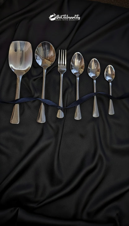 Stainless Steel 28 pcs Cutlery Set (6-Piece Serving) | Mirror Polish Spoons & Forks