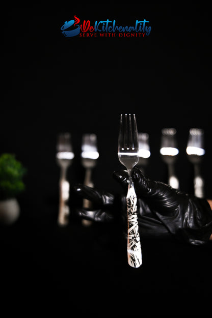 stainless steel table fork laser print