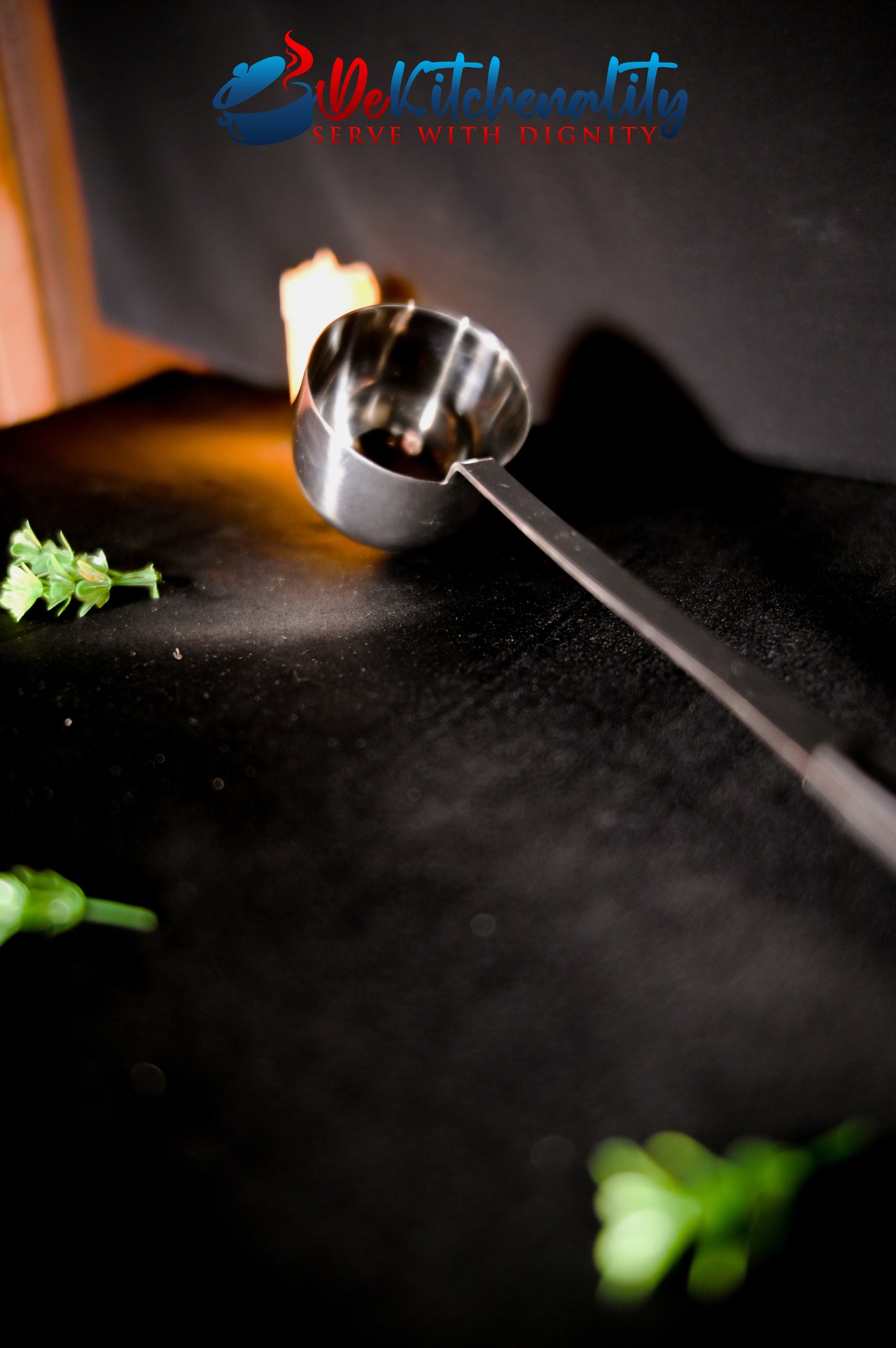 4-Piece Stainless Steel Cooking Spoon Set – Black Handle Durable Kitchen Set