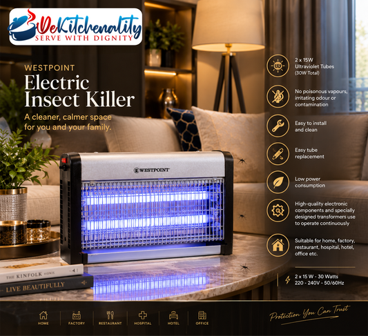 Westpoint WF-7112 electric insect killer with two 15W UV tubes, poison-free – Dekitchenality Pakistan
